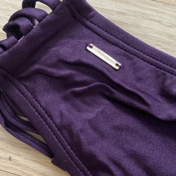 Victoria’s Secret Plum Coloured Ruched Bikini Swim Bottoms - Picture 3 of 5